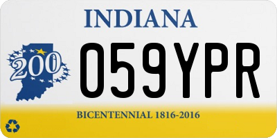 IN license plate 059YPR