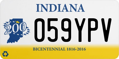 IN license plate 059YPV