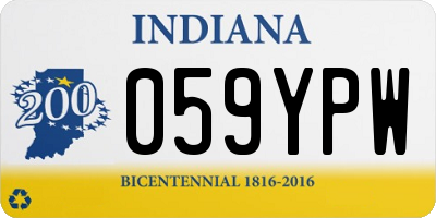 IN license plate 059YPW