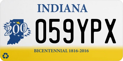 IN license plate 059YPX