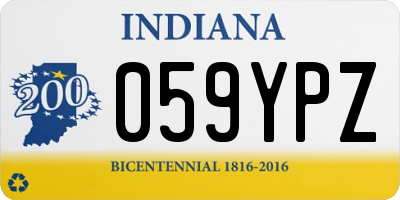 IN license plate 059YPZ