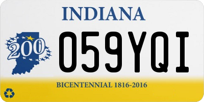 IN license plate 059YQI
