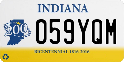 IN license plate 059YQM