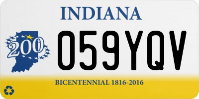 IN license plate 059YQV