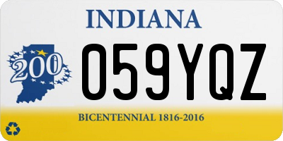 IN license plate 059YQZ
