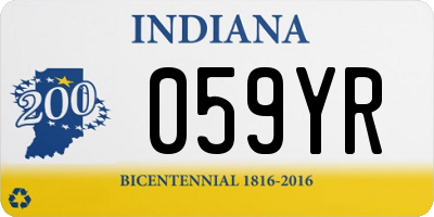 IN license plate 059YR
