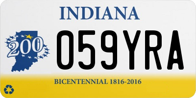 IN license plate 059YRA