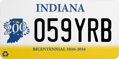 IN license plate 059YRB