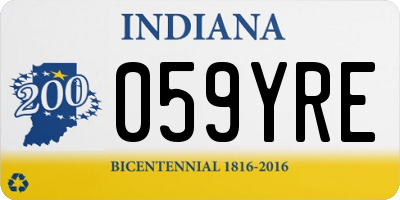 IN license plate 059YRE