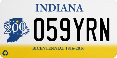 IN license plate 059YRN