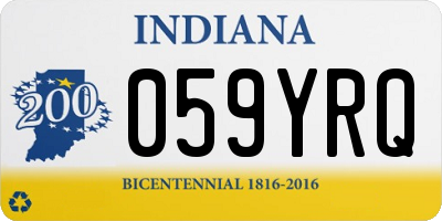 IN license plate 059YRQ