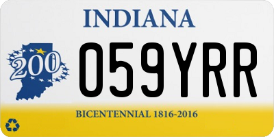 IN license plate 059YRR