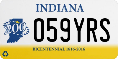 IN license plate 059YRS