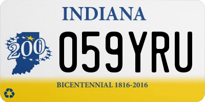 IN license plate 059YRU