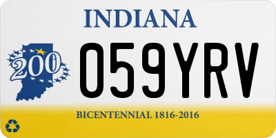 IN license plate 059YRV