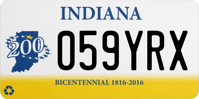 IN license plate 059YRX