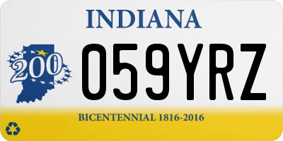 IN license plate 059YRZ