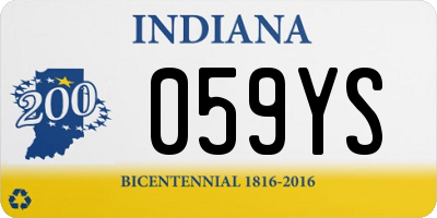 IN license plate 059YS