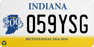 IN license plate 059YSG