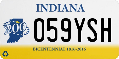 IN license plate 059YSH