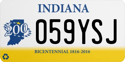 IN license plate 059YSJ