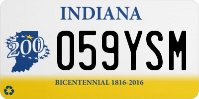 IN license plate 059YSM
