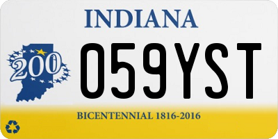 IN license plate 059YST