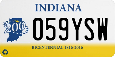 IN license plate 059YSW