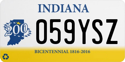 IN license plate 059YSZ