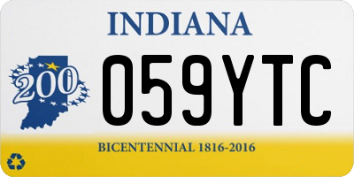 IN license plate 059YTC