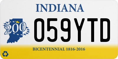 IN license plate 059YTD