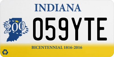 IN license plate 059YTE