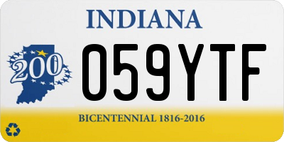 IN license plate 059YTF