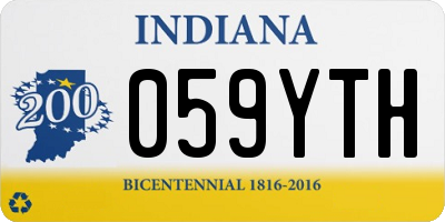 IN license plate 059YTH