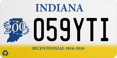 IN license plate 059YTI