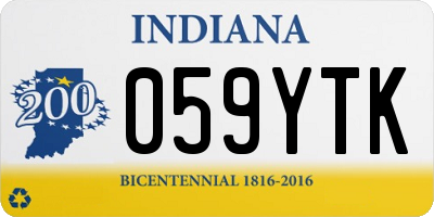 IN license plate 059YTK