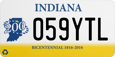 IN license plate 059YTL
