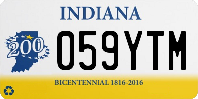 IN license plate 059YTM