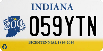 IN license plate 059YTN