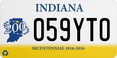 IN license plate 059YTO