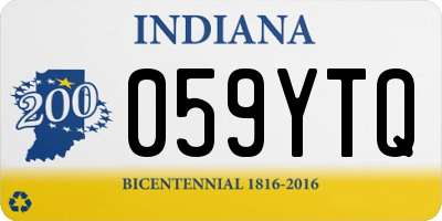 IN license plate 059YTQ