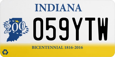 IN license plate 059YTW