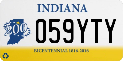 IN license plate 059YTY