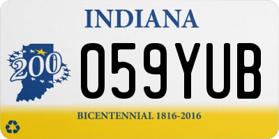 IN license plate 059YUB