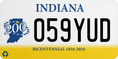 IN license plate 059YUD