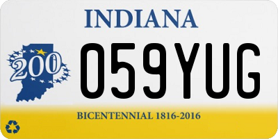 IN license plate 059YUG