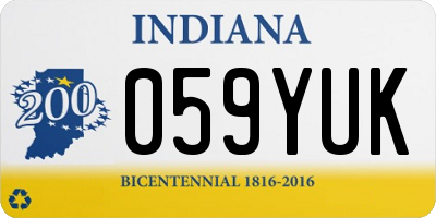 IN license plate 059YUK