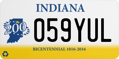 IN license plate 059YUL