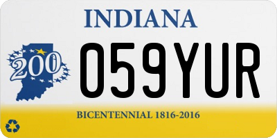IN license plate 059YUR
