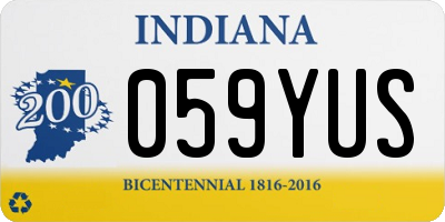 IN license plate 059YUS